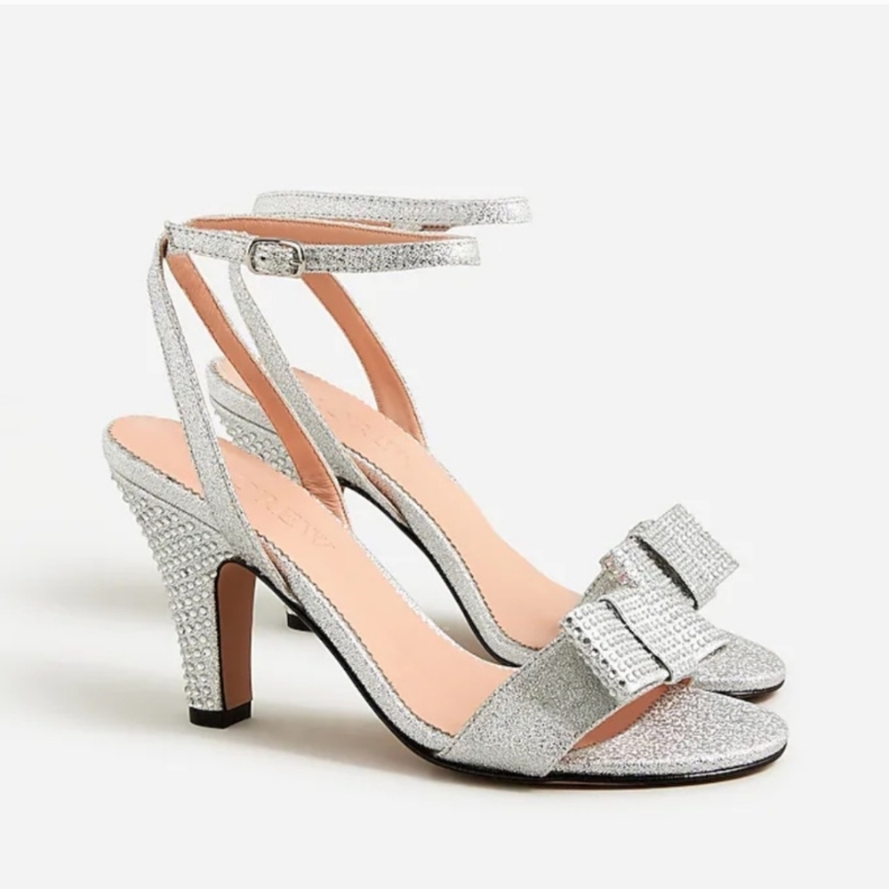 J.CREW Crystal Bow Heel Sandle - Picture 2 of 4